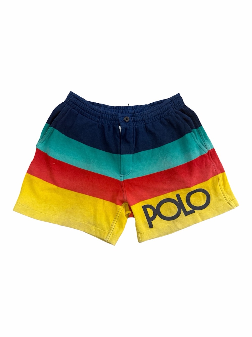Polo by Ralph Lauren Navy, Teal, Red & Yellow Striped Men's Shorts